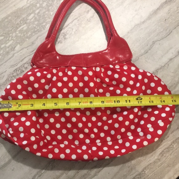 Vintage ladies polka dot bag - Picture 3 of 4